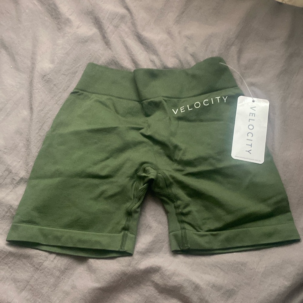 Green Velocity Scrunch Shorts